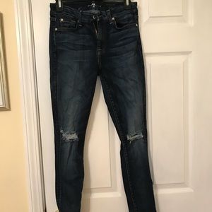 7 for all Mankind mid rise skinny jeans size 26.